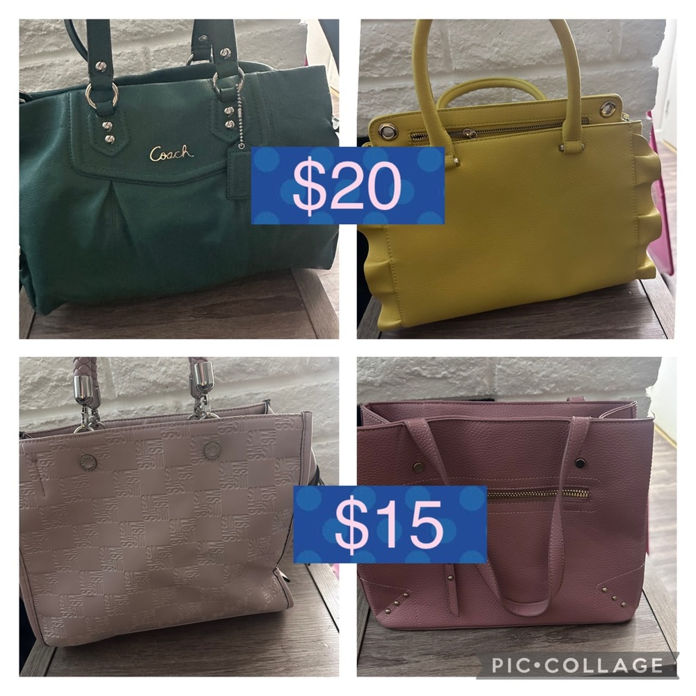 Coach Green Leather Handbag